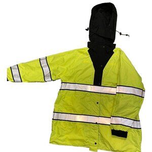 Safety Coat‎ Gerber Hi-Vis Waterproof Reversible Jacket w/ Hood L 70W3/L LR Rain